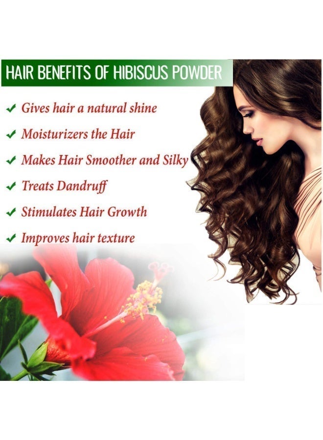 BRALCON Organic Raw Hibiscus -100g |Dry Hibiscus Flower |Rosa-Sinensis for Hair Care & FacePack |Gudhal Ka Phool for Hair growth, Skin Care|Pure raw form - Image 4